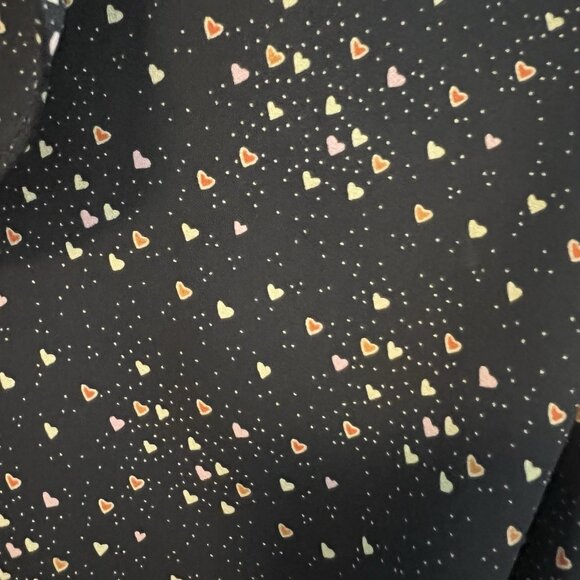 Cabi Women’s Blouse XL/TG Black Heart Ruffle Wrap Chiffon Flowy Career V Neck - Picture 7 of 10